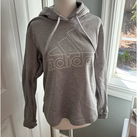 adidas Tops - NWOT Adidas climawarm women’s gray hoodie size small